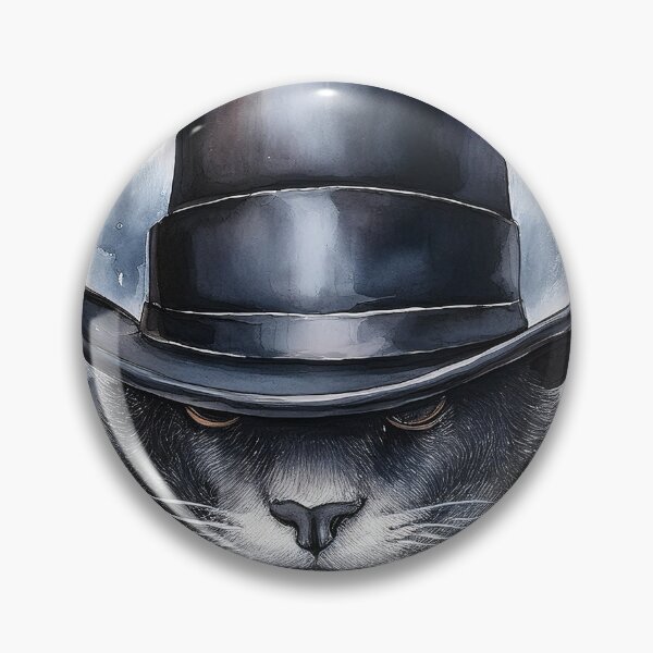 Item preview, A mischievous cat wearing a top hat, with a touch of watercolor for a whimsical effect designed and sold by homydesign.