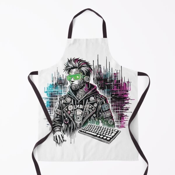 Item preview, Cyberpunk Hacker Art | Neon Glitch Sci-Fi Keyboard Design designed and sold by Aagnyes.
