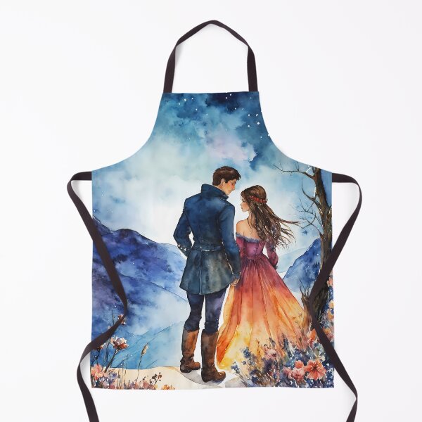 Item preview, Romantic Couple in a Winter Fairy Tale Setting with Night Sky designed and sold by soulfulpalette.