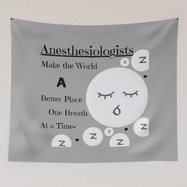 Item preview, Anesthesiologists: One Breath at a Time - Cute Medical Design-Grey designed and sold by Puretrendsetter.