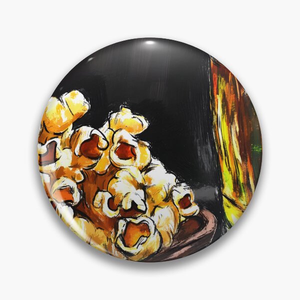 Item preview, Frothy Amber Beer and Generous Pile of Popcorn Pub Snacks Delight Abstract Digital Art designed and sold by OlfactoART Studio.
