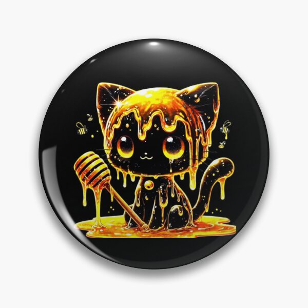 Item preview, Funny Black Cat With Honey Funny design graphic designed and sold by Creat-Des.