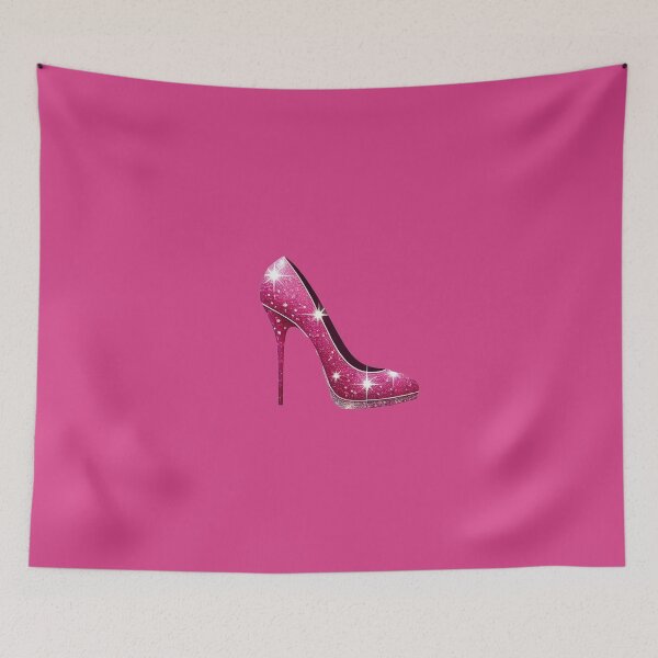 Item preview, Elegant Hot Pink High Heel Art Print designed and sold by KittyKatto.