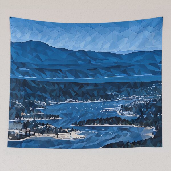 Item preview, Liberty Bay Olympic Mountains (Poly Art) designed and sold by flyscenicair.