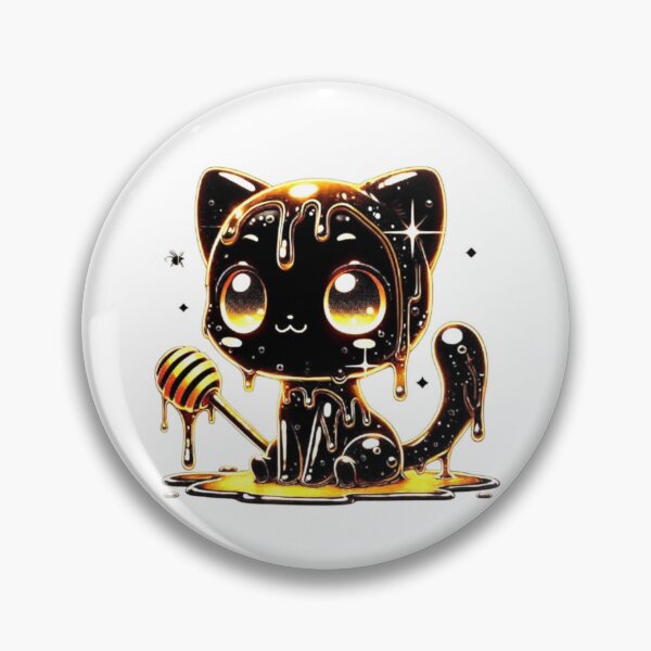 Item preview, Funny Black Cat With Honey Funny design graphic designed and sold by Creat-Des.