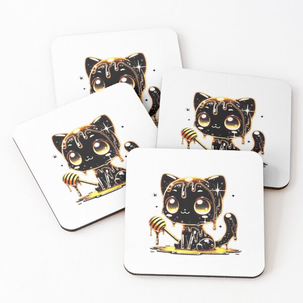 Item preview, Funny Black Cat With Honey Funny design graphic designed and sold by Creat-Des.