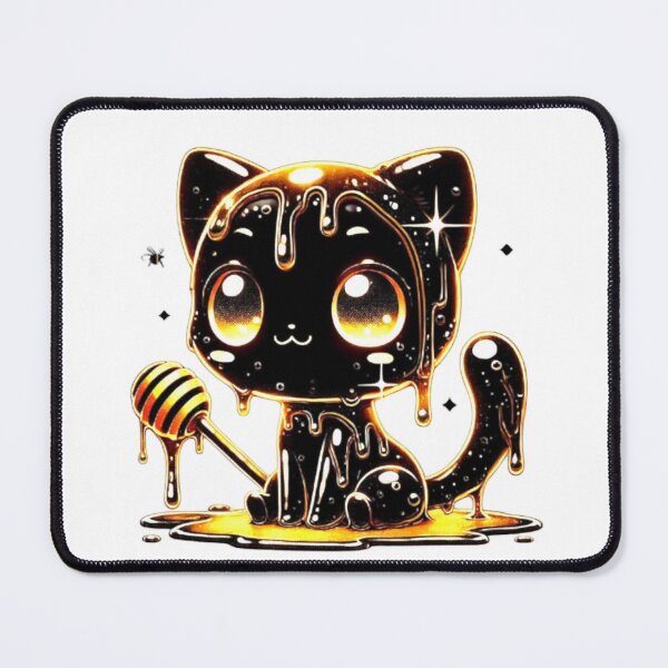 Item preview, Funny Black Cat With Honey Funny design graphic designed and sold by Creat-Des.