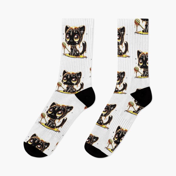 Item preview, Funny Black Cat With Honey Funny design graphic designed and sold by Creat-Des.