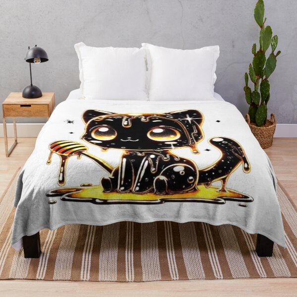 Item preview, Funny Black Cat With Honey Funny design graphic designed and sold by Creat-Des.