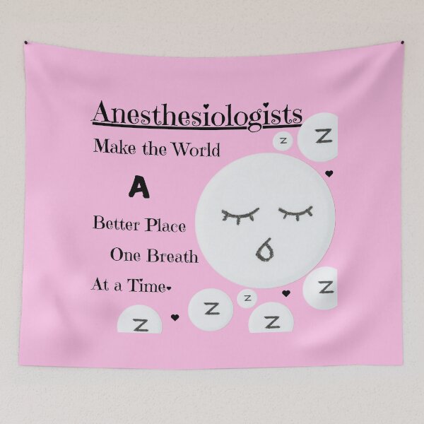 Item preview, Anesthesiologists: One Breath at a Time - Cute Medical Design-Pink designed and sold by Puretrendsetter.
