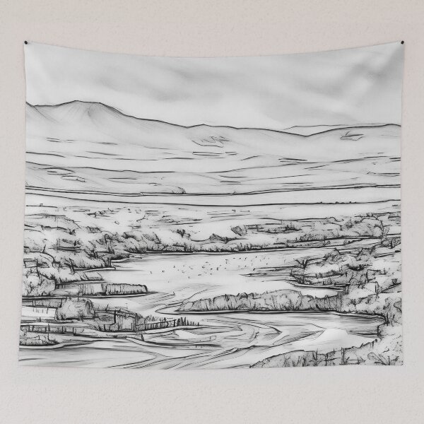 Item preview, Liberty Bay Olympic Mountains (Sketch) designed and sold by flyscenicair.