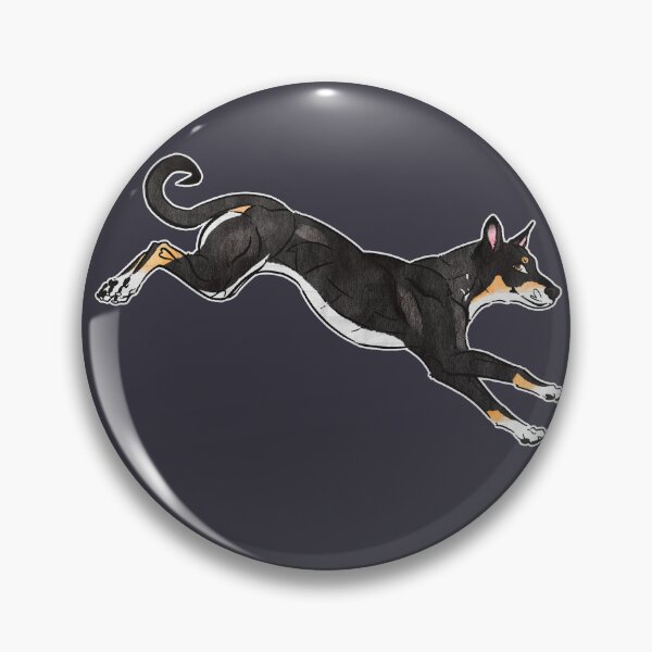 Item preview, Leaping Carolina Dog (Black and Tan) designed and sold by Sparklepupfaeri.