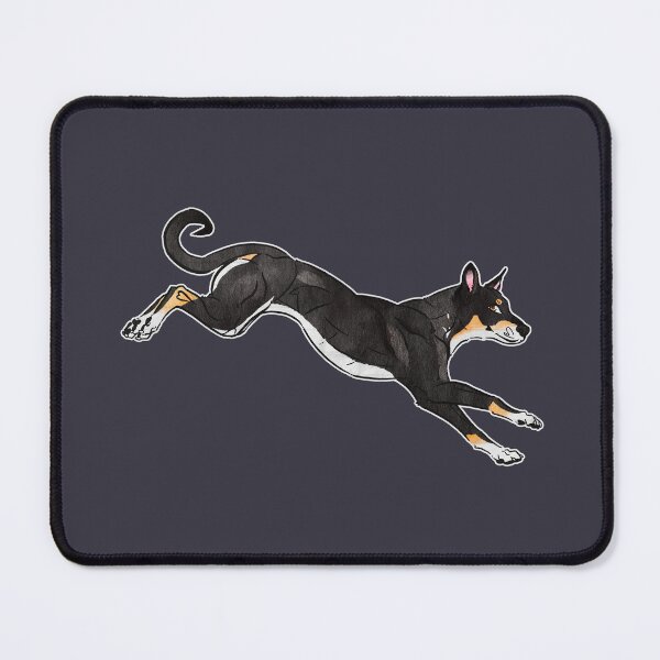 Item preview, Leaping Carolina Dog (Black and Tan) designed and sold by Sparklepupfaeri.
