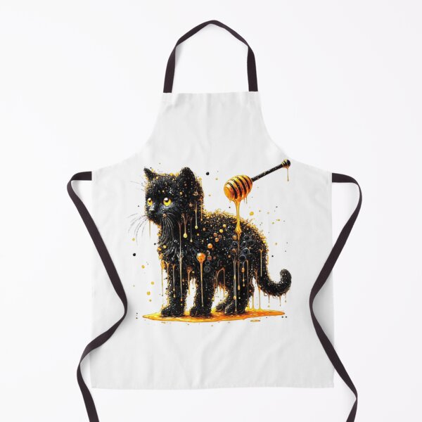 Item preview, Funny Black Cat With Honey Funny design graphic designed and sold by Creat-Des.