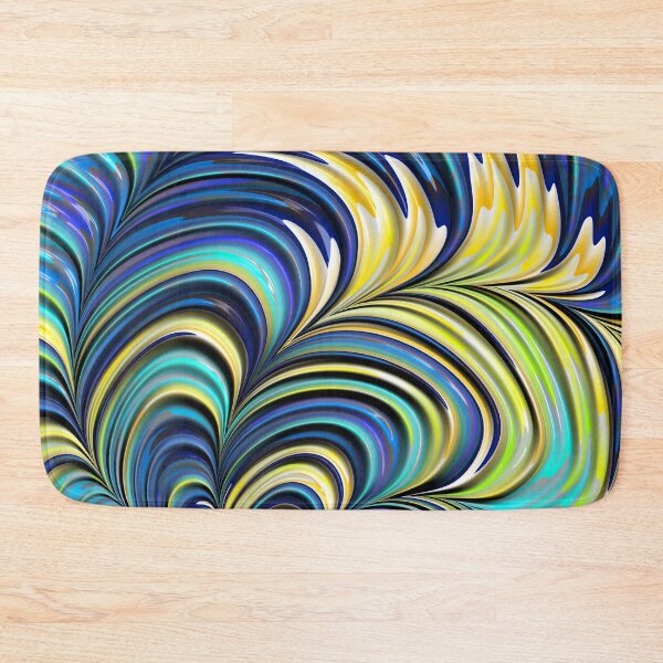 Item preview, Blue and Yellow Fractal Tornadoes designed and sold by Elisabeth Lucas.