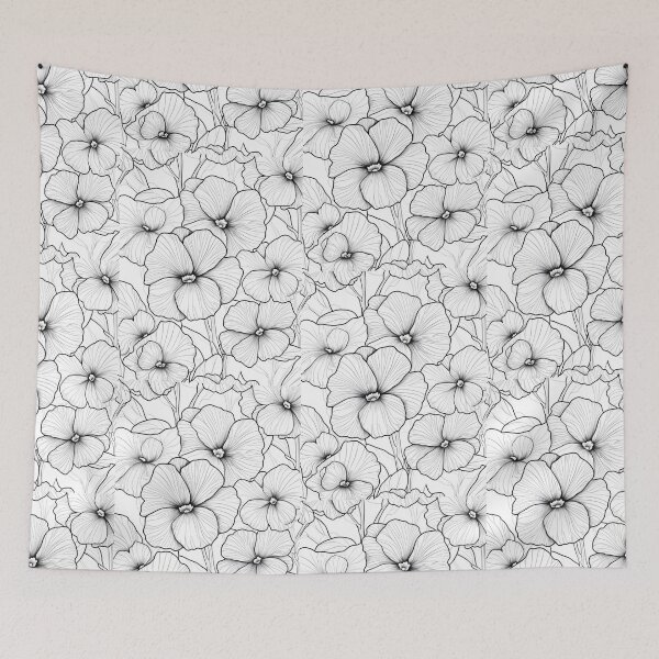 Item preview, Black and White Pansies designed and sold by PaperieJennifer.