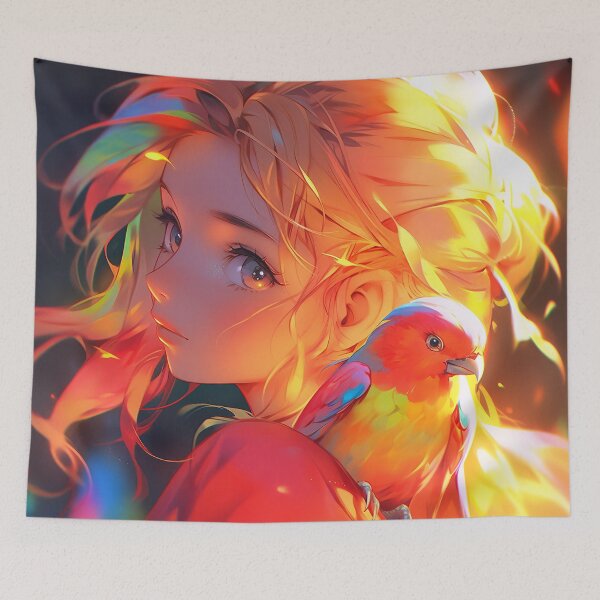 Item preview, Tropical Parrot Anime Girl designed and sold by bubblegoth.