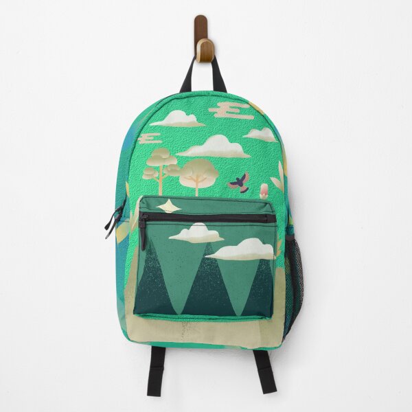 Artikelvorschau, Ruhiges Naturlandschaftsdesign | Minimalistische Rucksackkunst entworfen und verkauft von Draven Royce.