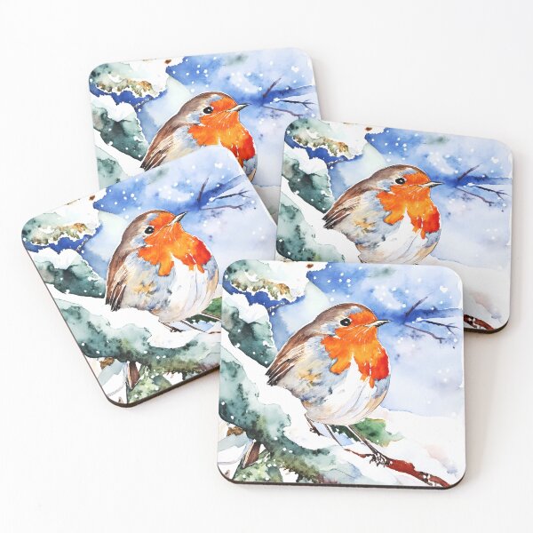 Item preview,  Robin in Snow-Covered Tree designed and sold by soulfulpalette.