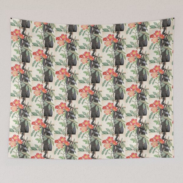 Item preview, Plague Doctor and Floral Collage Art designed and sold by Nitsuke.