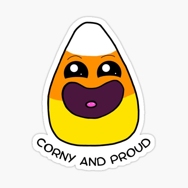 Corny and Proud Cute Kawaii Food Art Sticker