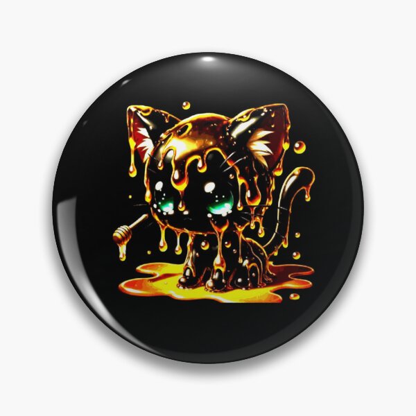 Item preview, Funny Black Cat With Honey Funny design graphic designed and sold by Creat-Des.