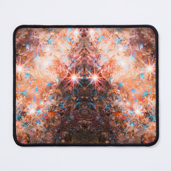 Item preview, Abstract Art: Shimmering Peach with Light Blue Stars PN 9 designed and sold by SweetiesUnites.