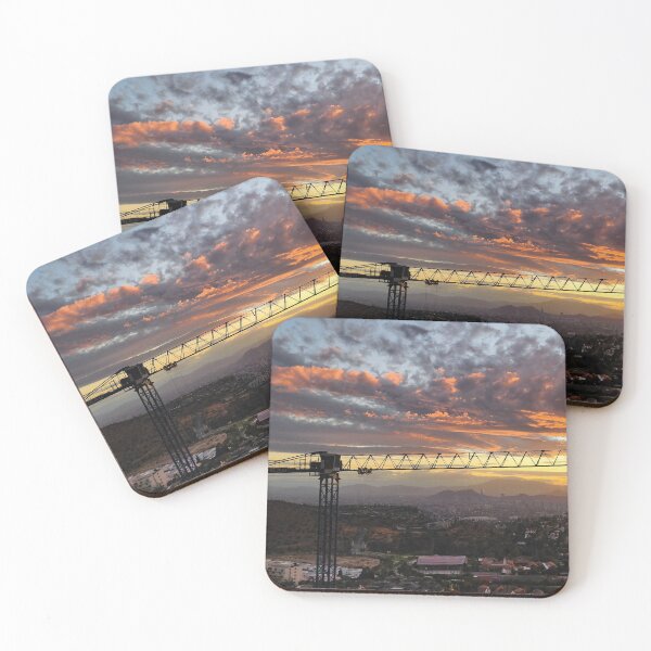 Item preview, silhouette of construction crane against cloudy skies at sunset designed and sold by MAMB007.