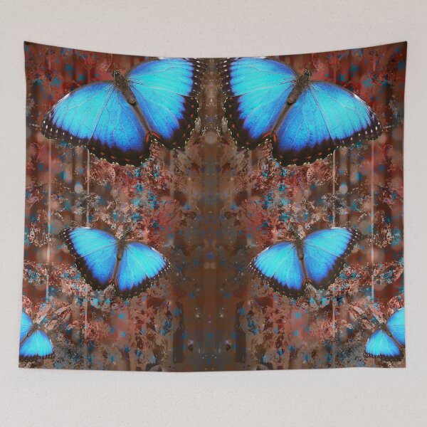 Item preview, Blue Butterflies on Abstract Background PN 15 designed and sold by SweetiesUnites.