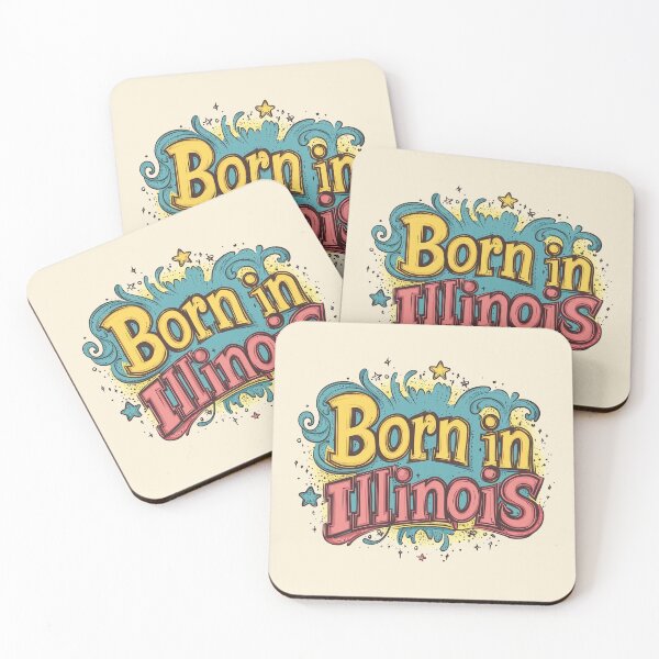 Item preview, Born in Illinois Chicago Splash designed and sold by OriginalBeerCat.