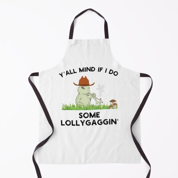 Item preview, Y'all Mind if I do some Lollygaggin' Funny frog cowboy joke designed and sold by snowry.