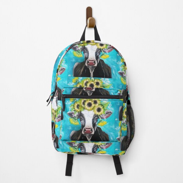 Item preview, Cow with flowers designed and sold by atouchofcanvas.