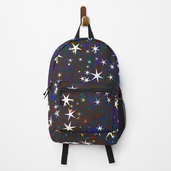 Item preview, Abstract Art: Red, Blue Background with White Stars PN 63 designed and sold by SweetiesUnites.