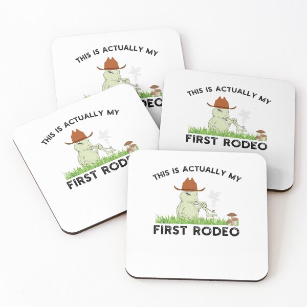 Item preview, This actually is my first rodeo Funny frog cowboy joke designed and sold by snowry.