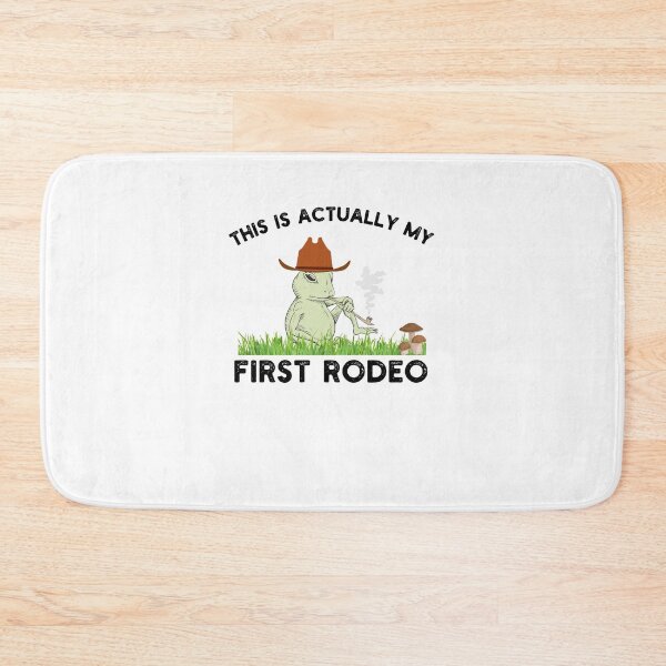 Item preview, This actually is my first rodeo Funny frog cowboy joke designed and sold by snowry.