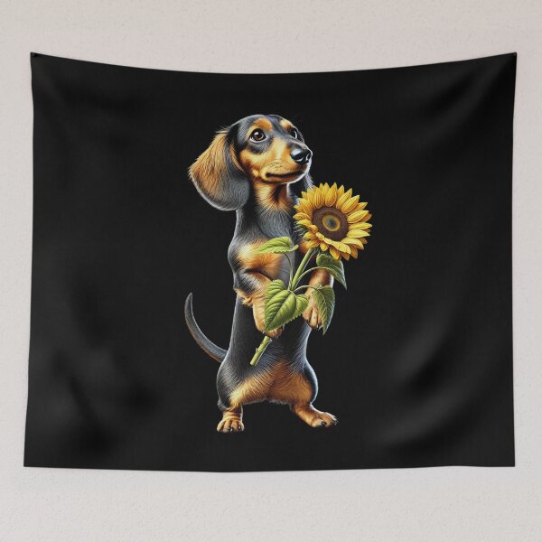 Item preview, Cute Dachshund With Sunflower Dog Mom Lover Mothers Day designed and sold by Kimberley King Art  King Art.