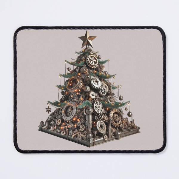 Item preview, Steampunk Christmas Tree Gears Cogs clockwork, Mechanical Engineer Clock designed and sold by TheTimeTaxi.
