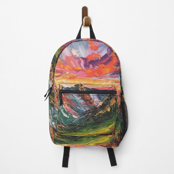 Item preview, Palette knife painting (Vibrant Sunset Over Mountains 1) designed and sold by PattaZone.