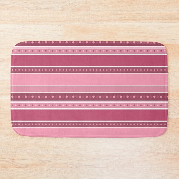 Item preview, horizontal striped terracotta pink pattern with polka dots  designed and sold by fuzzyfox.