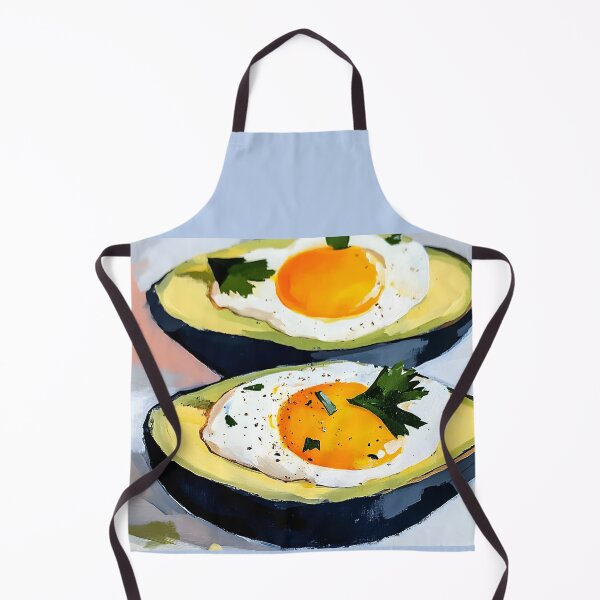 Artikelvorschau, Lebendige Avocadohälften mit Spiegelei und frischen Kräutern Leckeres Frühstück entworfen und verkauft von OlfactoART Studio.