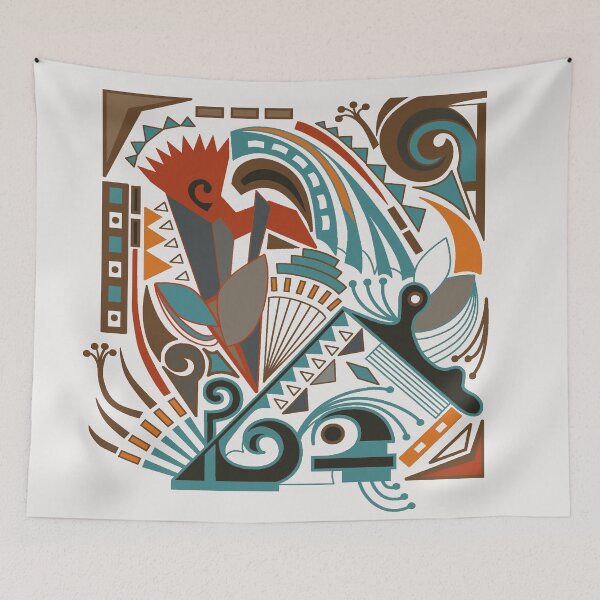 Item preview, Modern Art Primitive Shapes designed and sold by Sharon Schwalbe.