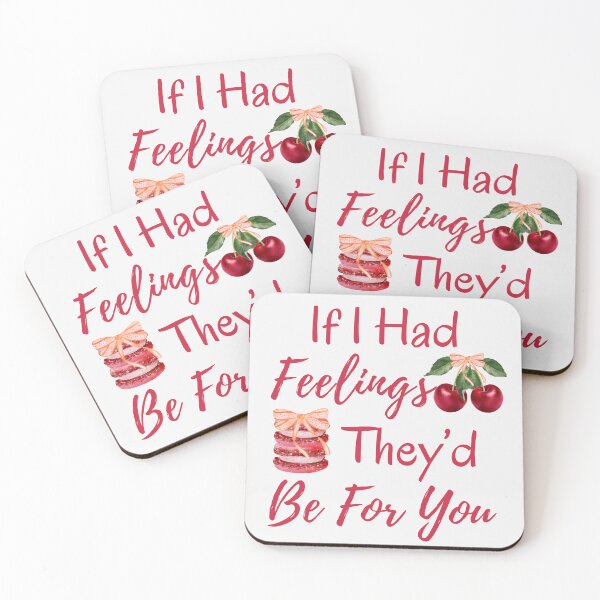 Item preview, Cherry and Macaron Cookie Valentines - If I had Feelings They'd be for you  designed and sold by BeaverFriends.