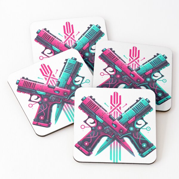 Item preview, Cyberpunk Neon Pistols - Futuristic Art Design designed and sold by sabily.