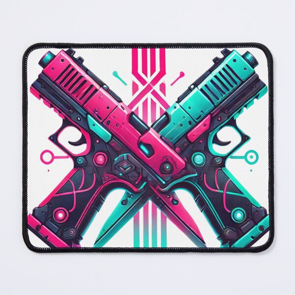 Item preview, Cyberpunk Neon Pistols - Futuristic Art Design designed and sold by sabily.