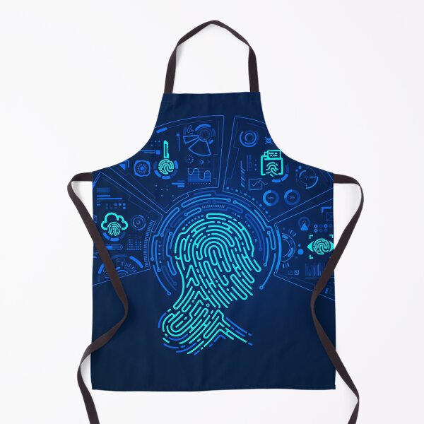 Item preview, biometrics digital forensics man head fingerprint futuristic interface designed and sold by NiamLab.
