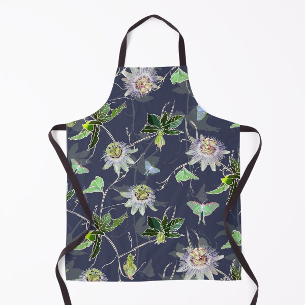 Item preview, Passion fruit vine with lunar moths designed and sold by poppybludesign.