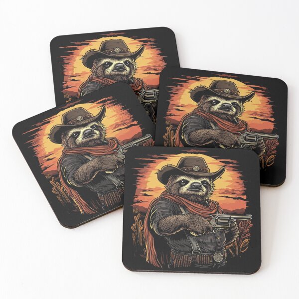 Item preview, Cowboy Sloth Design | Western-Themed Sloth Artwork | Adorable Sloth in Cowboy Hat | Fun and Playful Illustration designed and sold by StickerHavenn.