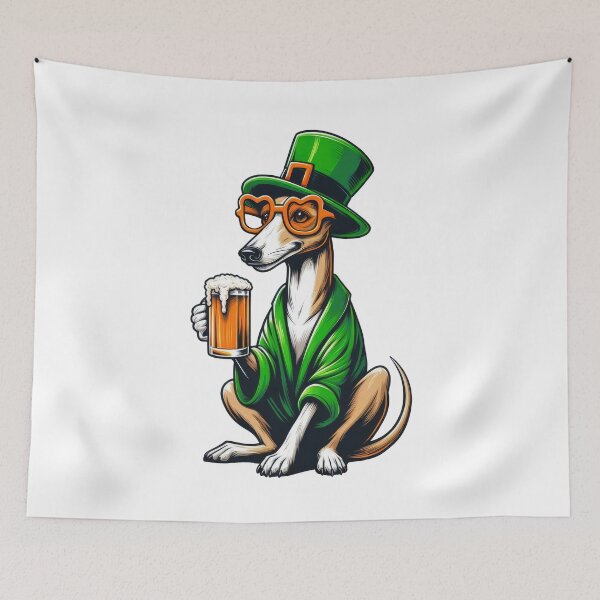 Item preview, Whippet Dog St Patrick's Day designed and sold by doodIllustrate.