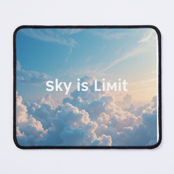 Artikelvorschau, Der Himmel ist die Grenze, motivierendes Zitat mit Farbverlauf-Himmel entworfen und verkauft von IssaraStudio.