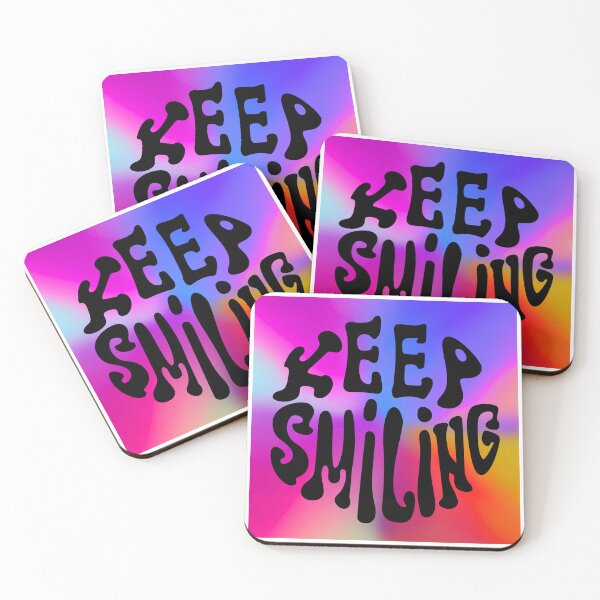 Item preview, Psychedelic Keep Smiling Design – Radiant Rainbow Colors & Positive Energy designed and sold by Fredster1966.